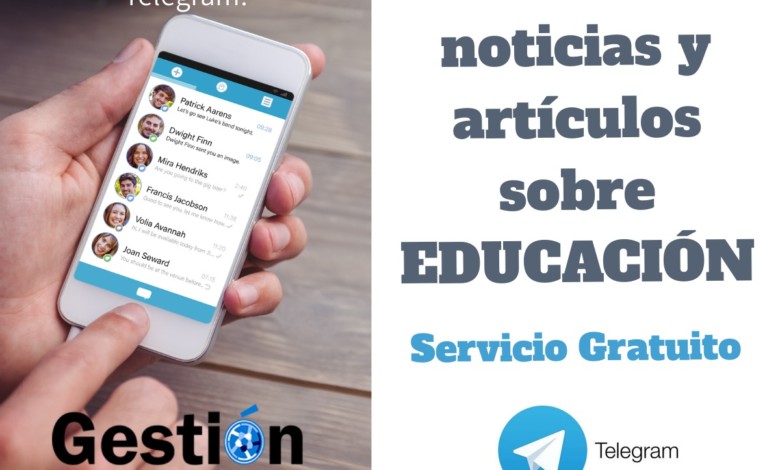 canal sobre educación en Telegram