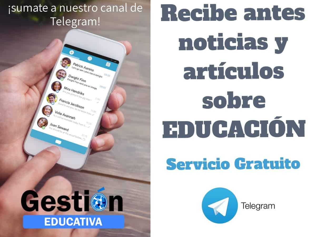 canal sobre educación en Telegram