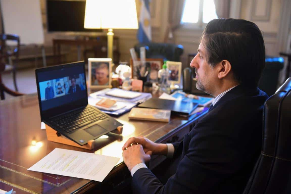 Ministro Nicolás Trotta en videoconferencia