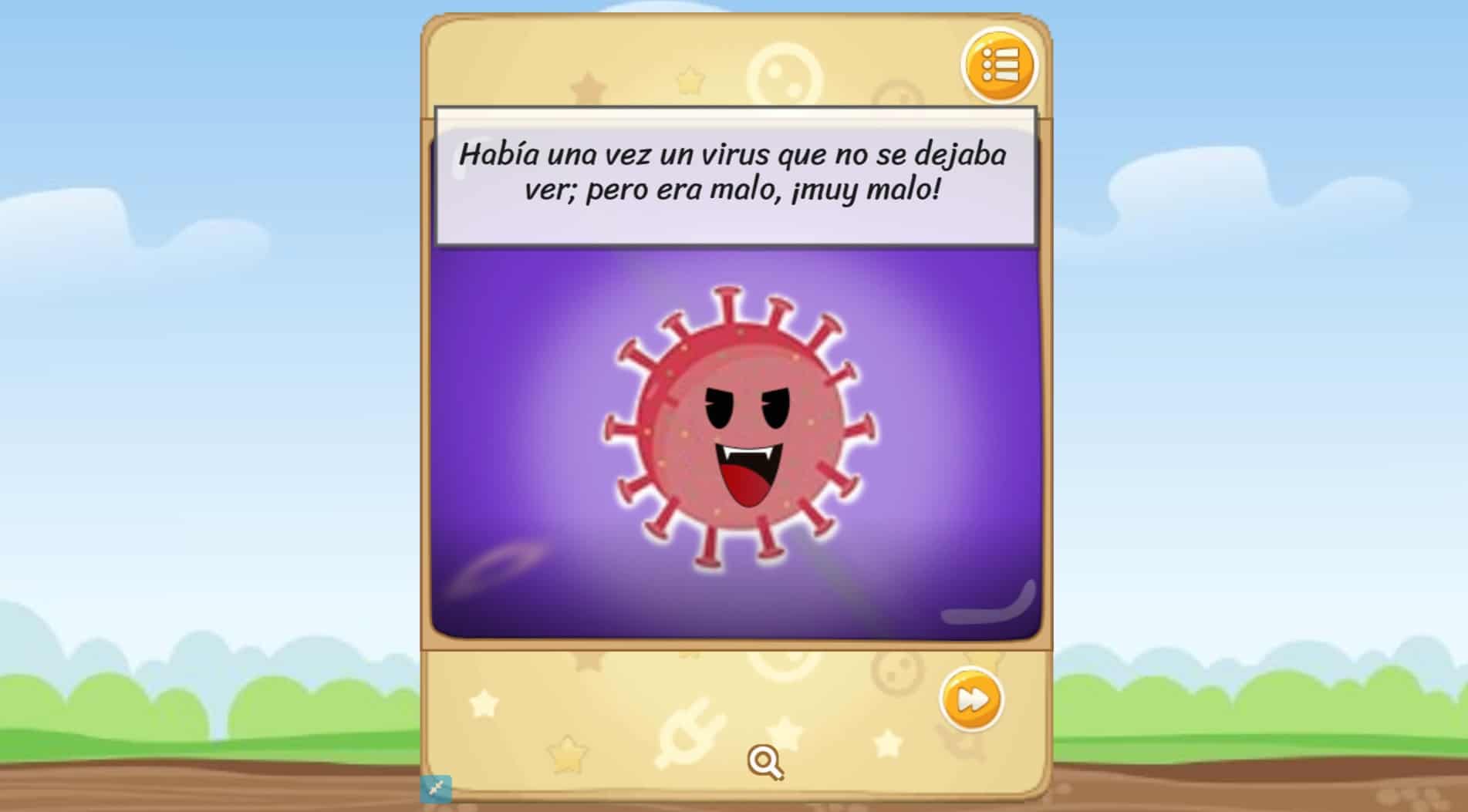 pantalla videojuego coronavirus