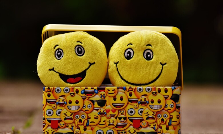 two yellow emoji on yellow case