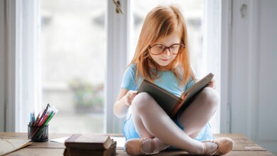 photo of girl reading book