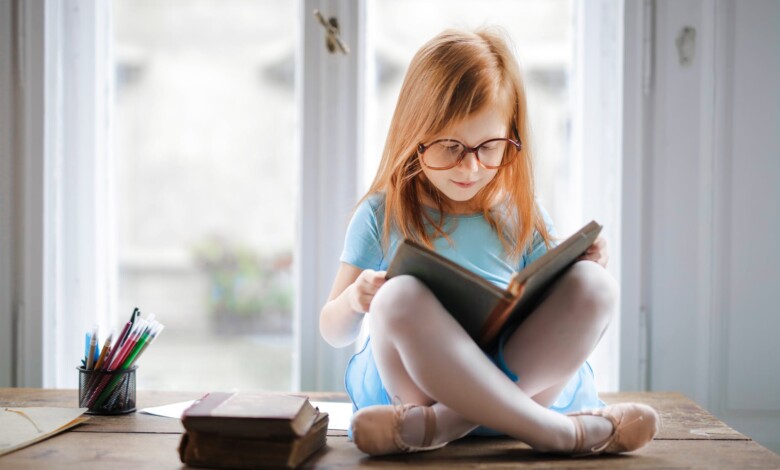 photo of girl reading book