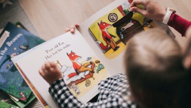 person reading a book