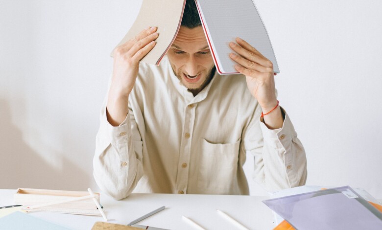overworked employee having a breakdown