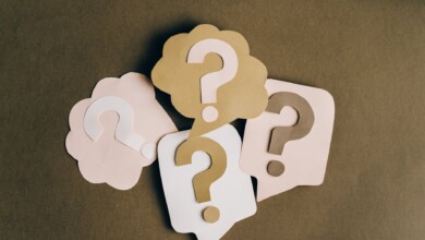 question marks on paper crafts
