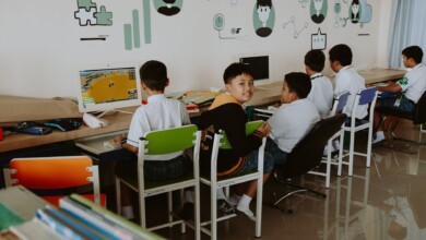 children sitting inside the classroom