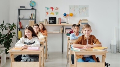 children in the classroom