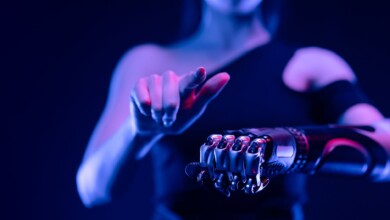 woman with bionic arm