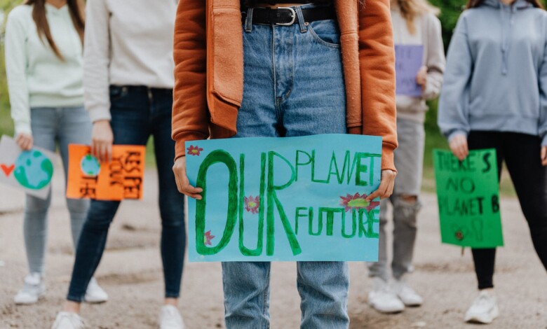 people holding placards