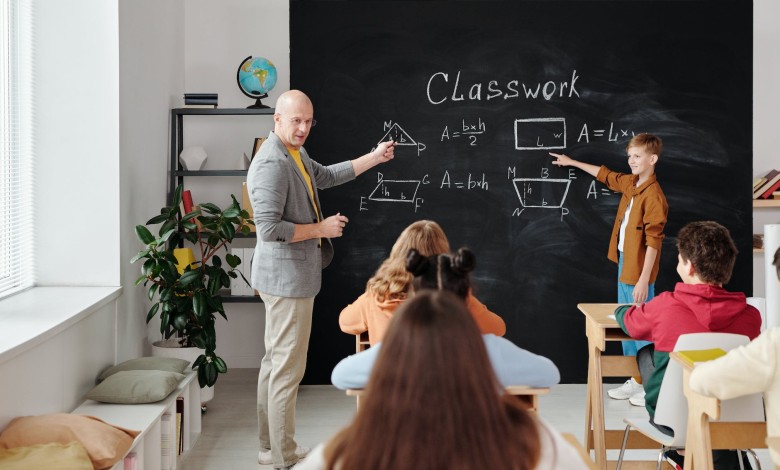 teacher talking to the class
