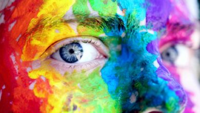 person with body painting
