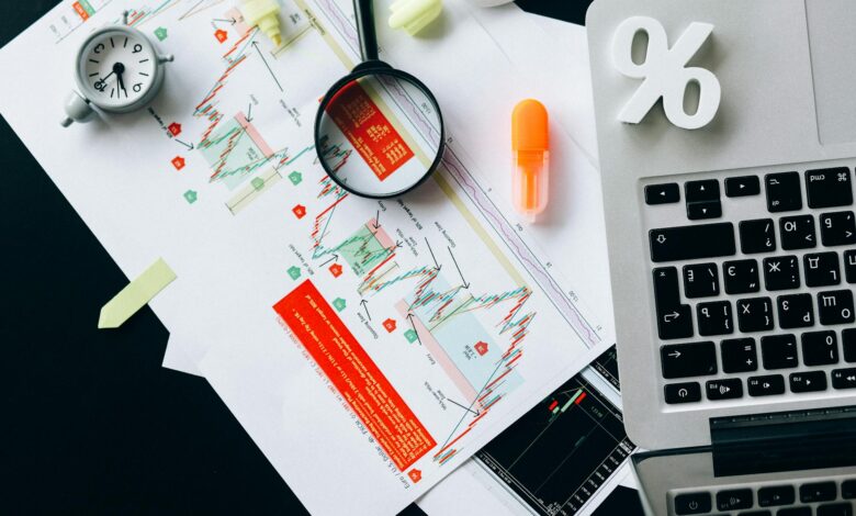 magnifying glass on white paper