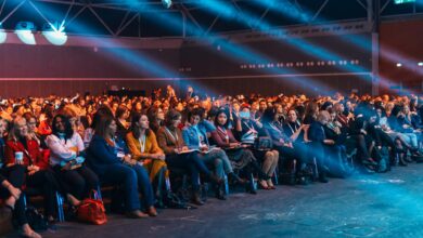 people sitting at event