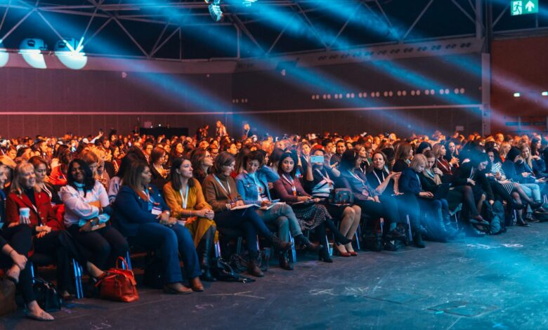 people sitting at event