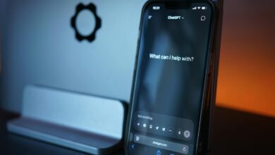 smartphone displaying ai chat interface