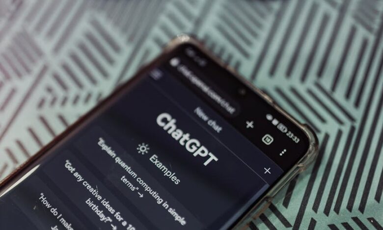 smartphone with chat gpt ai system