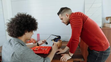 men working on craft product