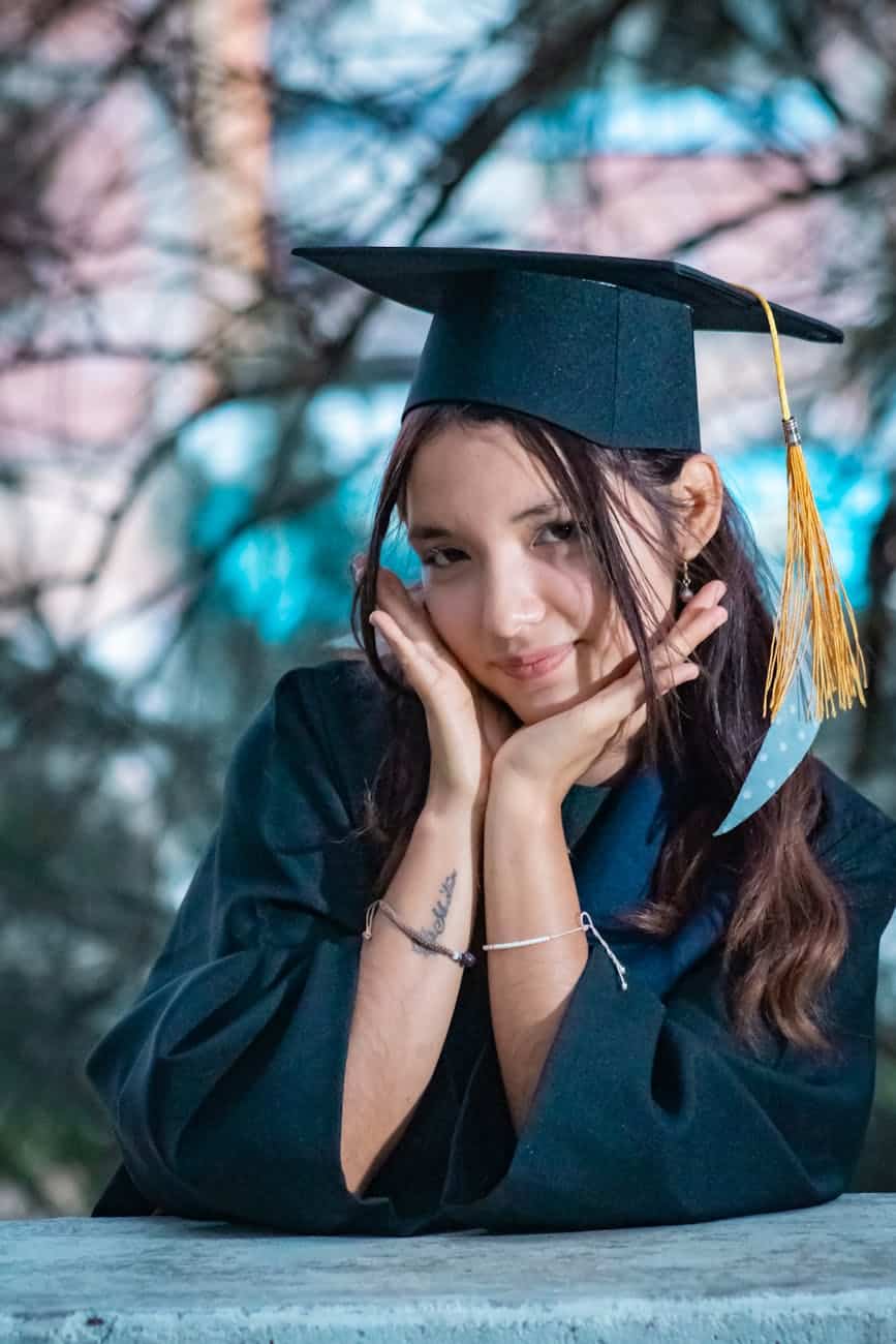 smiling graduate in cap and gown huanuco peru