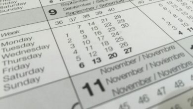 white calendar
