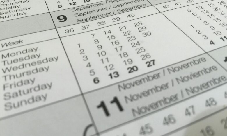 white calendar