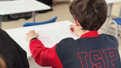 student in classroom at international school