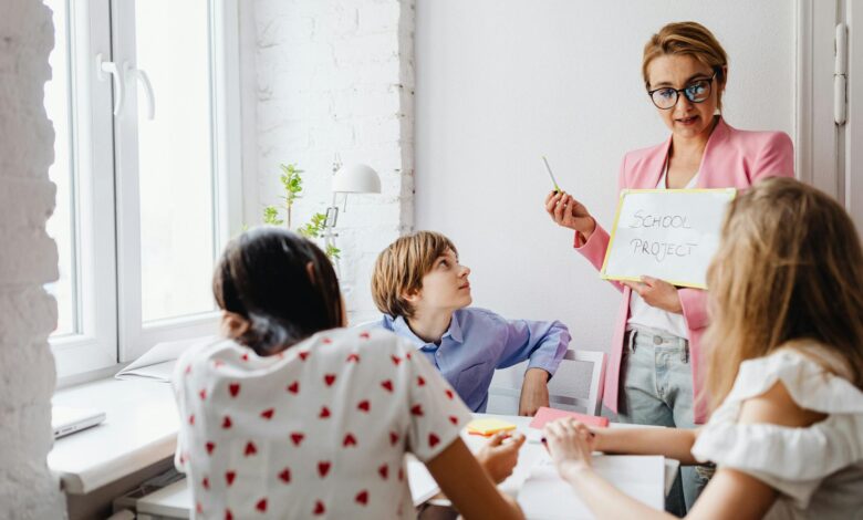 teacher and students