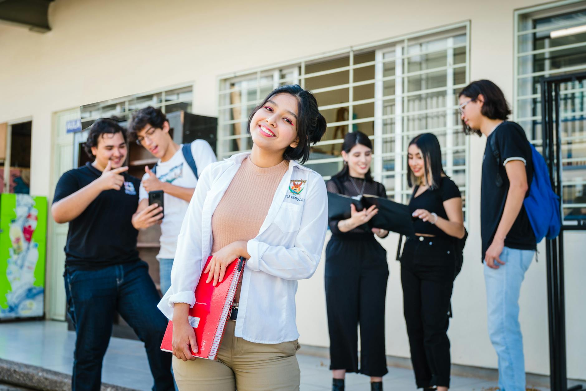 group of students at university campus in mexico