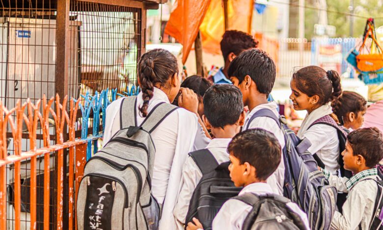 students with backpacks