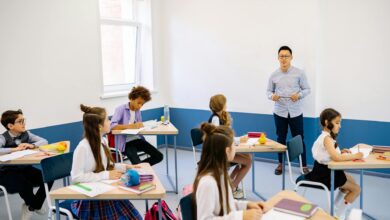 teacher teaching inside the classroom