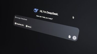 ai chat interface on laptop screen