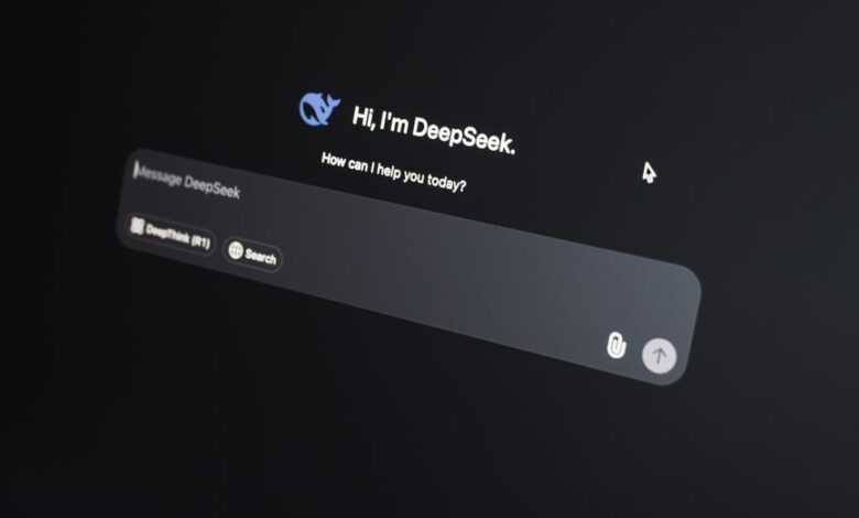 ai chat interface on laptop screen