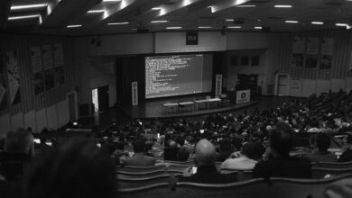 conference at ulb auditorium in brussels