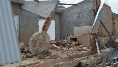 a destroyed building