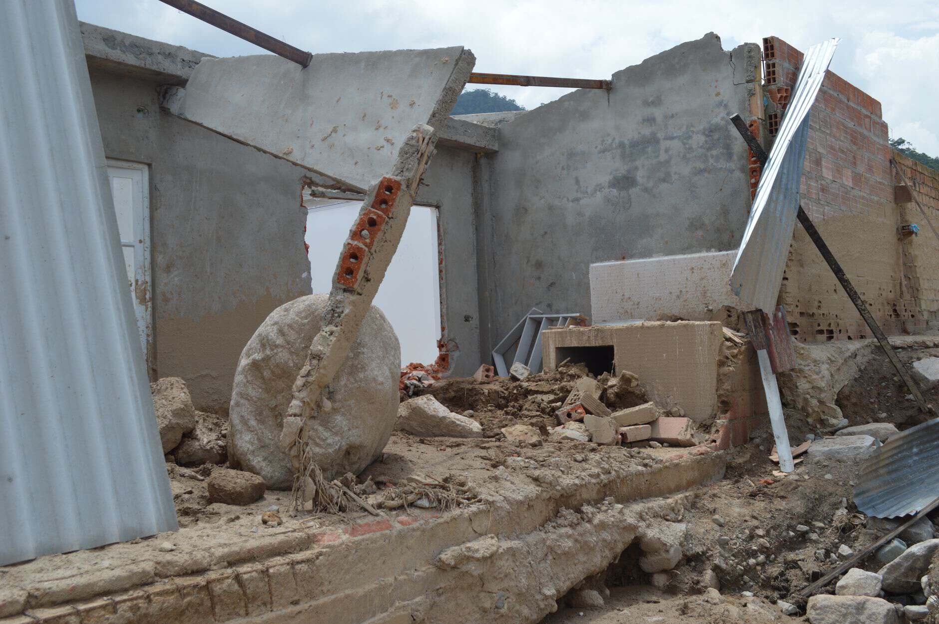 a destroyed building