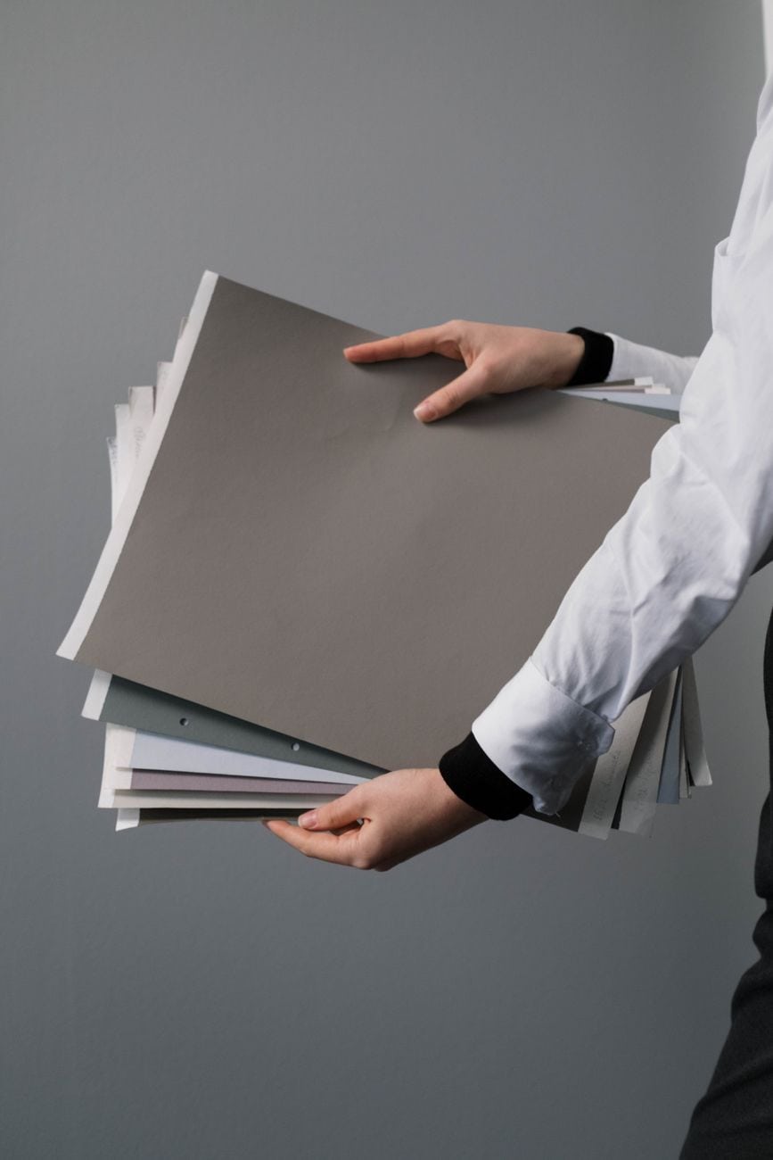 person holding samples